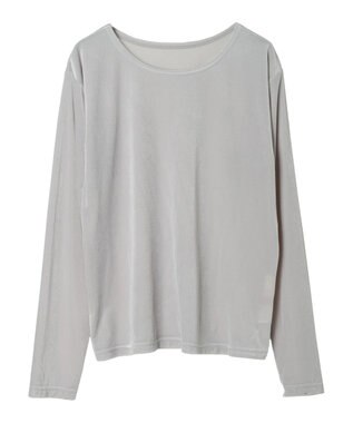 Green Parks クルーネックシアーベロアプルオーバー Gray