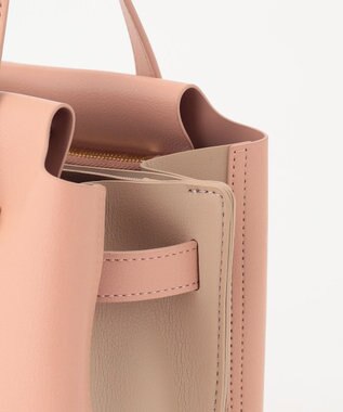 LA BAGAGERIE コンビカラー2WAYミニトートバッグ ピンク