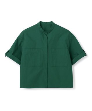 uncrave 【洗濯機洗い可】カラータイプライター ショートシャツ（uncrave WHITE） グリーン