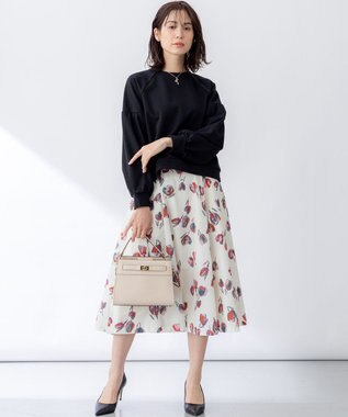 組曲 ラメパフスリーブプルオーバー ブラック系