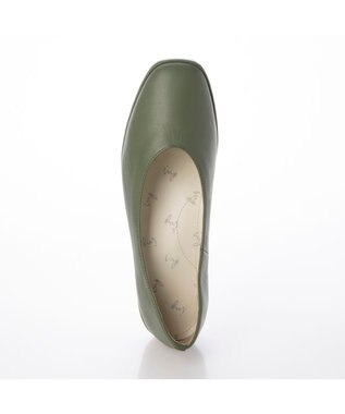 ing <ing>【サスティナブルシリーズ】Vカットフラットパンプス グリーン