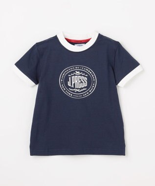 J.PRESS KIDS 【100-130cm】ビックロゴリンガー 半袖Ｔシャツ ネイビー