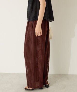 AMERICAN HOLIC 幾何学レースイージーパンツ Chocolat