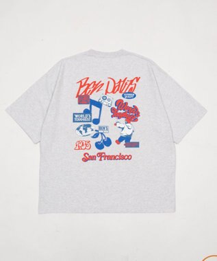 WEGO 【SMLサイズ展開】別注BENDAVISグラフィックT（SS） アッシュグレー