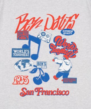 WEGO 【SMLサイズ展開】別注BENDAVISグラフィックT（SS） アッシュグレー