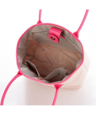 UNBILLION ペルケ perche / キャンバス・蛍光シープレザートートバッグ ピンク