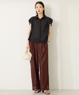 AMERICAN HOLIC 幾何学レースイージーパンツ Chocolat