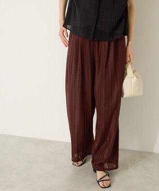 AMERICAN HOLIC 幾何学レースイージーパンツ Chocolat