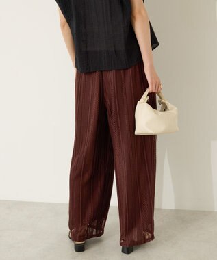 AMERICAN HOLIC 幾何学レースイージーパンツ Chocolat