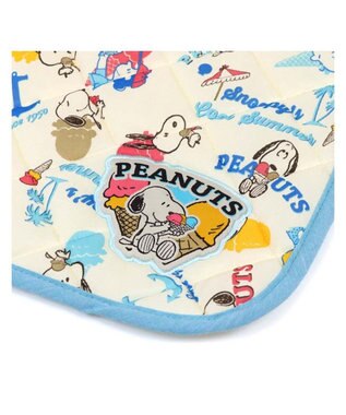 PET PARADISE スヌーピー 冷感柔らかマット 《アイス柄》 S ホワイト×ブルー