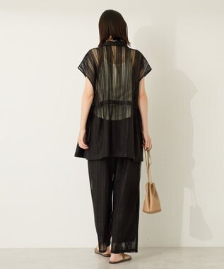 AMERICAN HOLIC 幾何学レースイージーパンツ Black