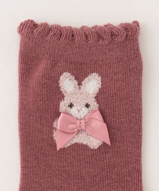 ANY KIDS 【3点セット】ソックス (イチゴウサギ) ローズ系