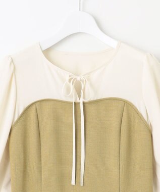 Feroux ドッキング見え ワンピース ベージュ系