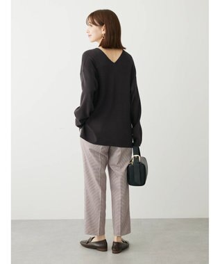 Green Parks 洗える　ミラノリブ編みニットプルオーバー Dark Gray