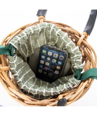 UNBILLION ペルケ perche / 透かし網姫路レザー2WAYかごバッグ ブラック