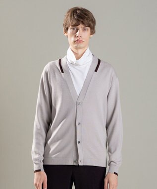 JOSEPH HOMME ウォッシャブルウール　Vネックカーディガン ベージュ系