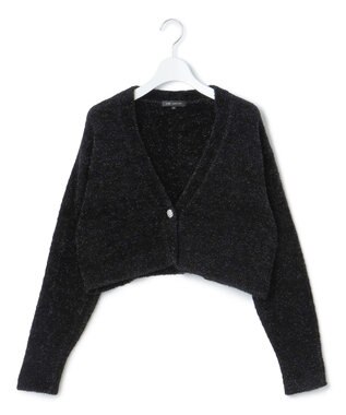23区 【APPLAUDIR】ファンシーボレロ ビジューボタン Vネックカーディガン ブラック系