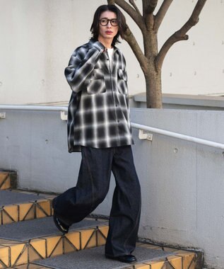 WEGO 【ユニセックス着用ITEM/SMLサイズ展開】カバーフィットバルーンデニムパンツ デニムインディゴ