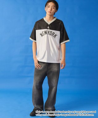 WEGO 【ユニセックス着用ITEM】別注MLBメッシュゲームグラフィックT（SS） ブラックその他