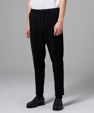 JOSEPH HOMME 【オリジナル素材 /ウエストゴム仕様】ライトタックジャージー  ドロスト付テーパードパンツ / PEGG CONVERTIBLE ブラック系