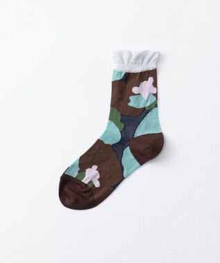 TRICOTE フラワーメッシュソックス