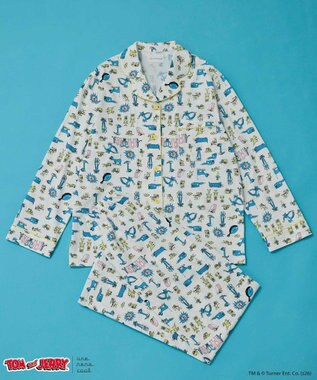 une nana cool トムとジェリー × une nana cool【綿100%】長袖開襟パジャマ