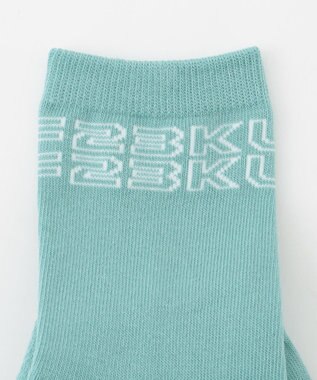 23区GOLF 【WOMEN】配色 17センチ丈 ソックス ターコイズブルー系