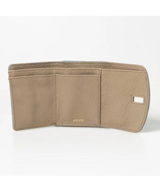 UNBILLION perche カラーコンビ3つ折り外ガマウォレット サックスブルー