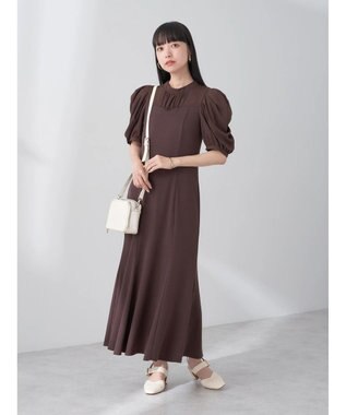 earth music&ecology リブドッキングワンピース Brown