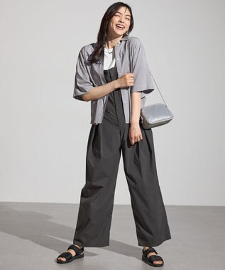 ANY L 【南明奈さんコラボ】撥水サロペット チャコール