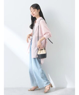 earth music&ecology ウ゛ィンテージボタンフロントポケットシャツ Light Pink