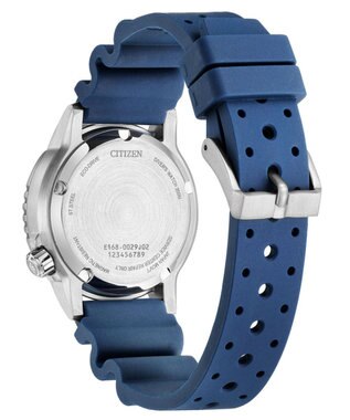 CITIZEN 【人気のボーイズサイズダイバー】電池交換不要の光発電エコ・ドライブ搭載ウオッチ ブルー