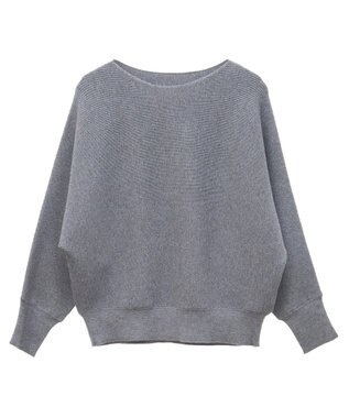 Green Parks もちやわ袖釦ドルマンニットプルオーバー Gray Mixture