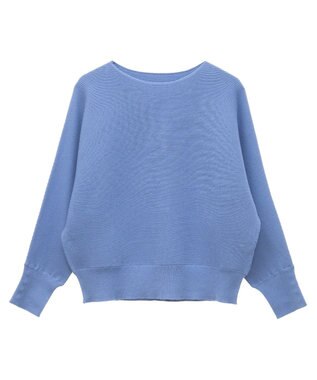 Green Parks もちやわ袖釦ドルマンニットプルオーバー Blue