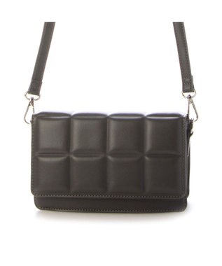 UNBILLION カシュカシュ cachecache / ブロック型押し2wayチェーンショルダー GY