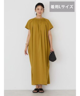 AMERICAN HOLIC 接触冷感丈違いフレンチスリーブワンピース Mustard