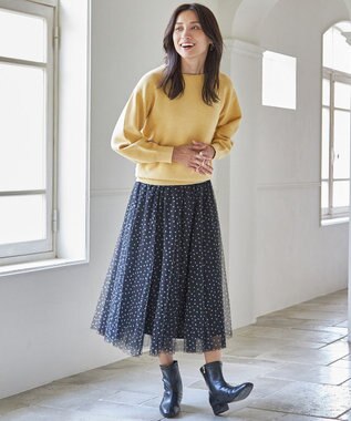 ANY 【洗濯機可能/8色展開】ハッピーカラーニット イエロー