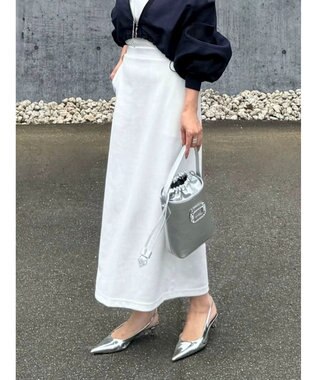 Green Parks バックスリットポンチスカート Off White