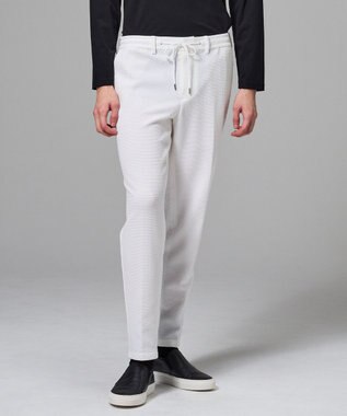 JOSEPH HOMME 【オリジナル素材 /ウエストゴム仕様】ライトタックジャージー  ドロスト付テーパードパンツ / PEGG CONVERTIBLE ホワイト系