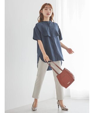 AMERICAN HOLIC フロントフリルブラウス Navy