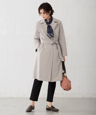 J.PRESS LADIES S 【洗える】Artirosa ステンカラー コート ライトグレー系