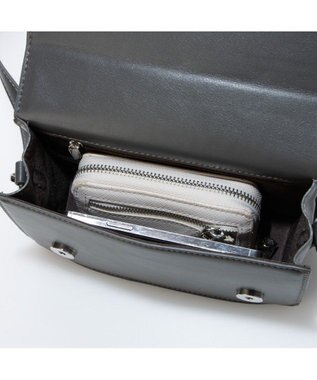 UNBILLION カシュカシュ cachecache / ブロック型押し2wayチェーンショルダー GY