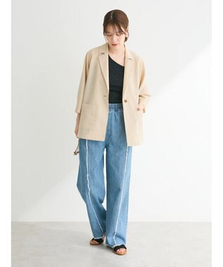 Green Parks カップ付きアシンメトリーラメタンクトップ Black