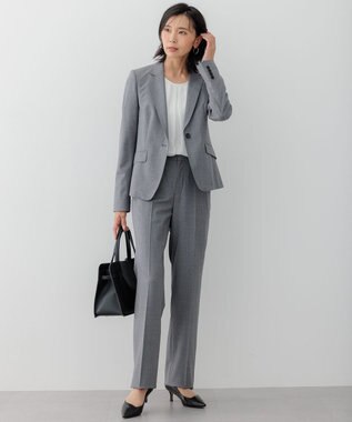 23区 【セットアップ対応】ラフィーネウール 一つ釦 ジャケット ライトグレー系