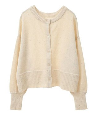 Green Parks ２ｗａｙ　スパンコールニットプルオーバー Ecru