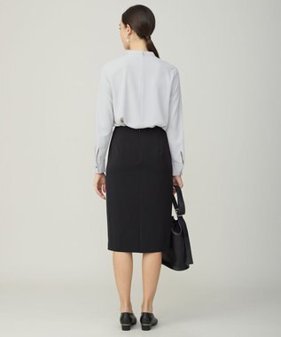 ICB ストレッチジョーゼット ラッフルディテール ブラウス トープ