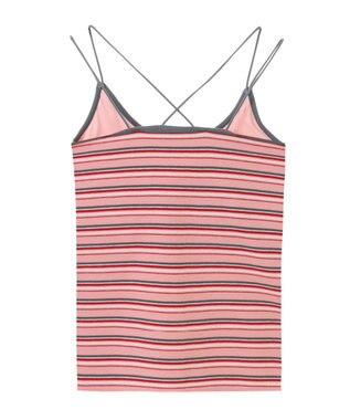 earth music&ecology コード付きキャミソール Border Pink