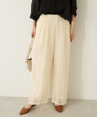 AMERICAN HOLIC 幾何学レースイージーパンツ Ivory