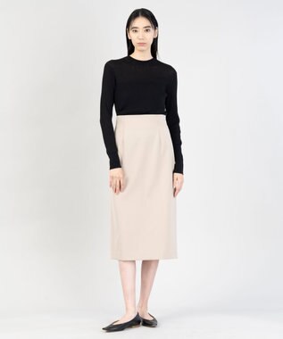 23区 【エステータ】シアーニット 長袖リブ ブラック系