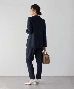 YECCA VECCA アシメラッフルブラウス Navy
